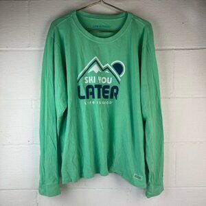 Life is Good Ski You Later Long Sleeve Crusher Tee, XXL